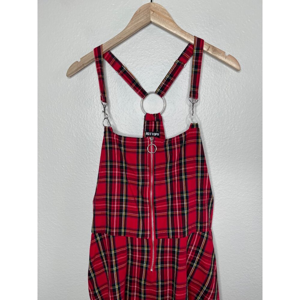 Hot Topic Womens Red Black Plaid O-Ring Shirtall size XXL - Picture 2 of 10